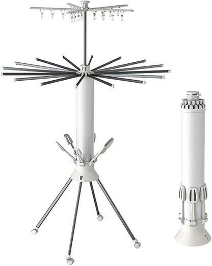 360° Rotating Retractable Octopus Clothes Rack – Extendable, Foldable, Movable with Rollers